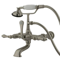 Thumbnail for Kingston Brass Vintage Wall Mount Clawfoot Tub Filler with Hand Shower Clawfoot Tub Filler Kingston Brass 
