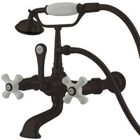 Thumbnail for Kingston Brass Vintage Wall Mount Clawfoot Tub Filler with Hand Shower Clawfoot Tub Filler Kingston Brass 