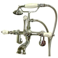 Thumbnail for Kingston Brass Vintage Wall Mount Clawfoot Tub Filler with Hand Shower Clawfoot Tub Filler Kingston Brass 
