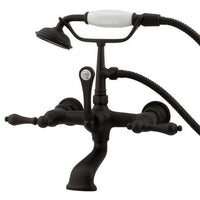 Thumbnail for Kingston Brass Vintage Wall Mount Clawfoot Tub Filler with Hand Shower Clawfoot Tub Filler Kingston Brass 