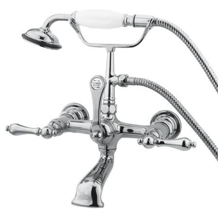 Kingston Brass Vintage Wall Mount Clawfoot Tub Filler with Hand Shower Clawfoot Tub Filler Kingston Brass 