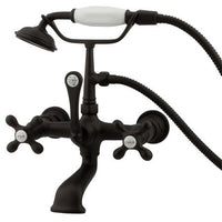 Thumbnail for Kingston Brass Vintage Wall Mount Clawfoot Tub Filler with Hand Shower Clawfoot Tub Filler Kingston Brass 