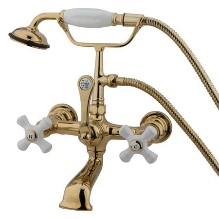 Kingston Brass Vintage Wall Mount Clawfoot Tub Filler with Hand Shower Clawfoot Tub Filler Kingston Brass 