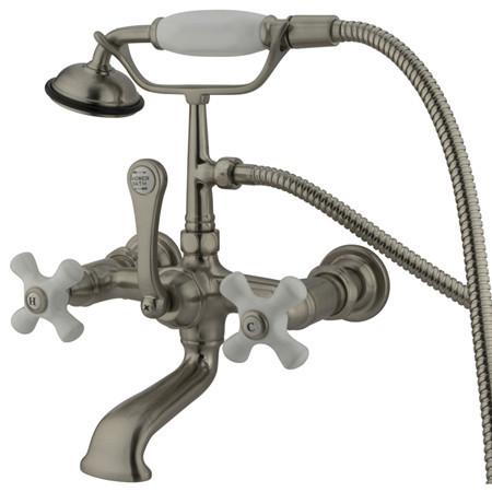 Kingston Brass Vintage Wall Mount Clawfoot Tub Filler with Hand Shower Clawfoot Tub Filler Kingston Brass 