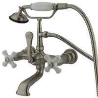 Thumbnail for Kingston Brass Vintage Wall Mount Clawfoot Tub Filler with Hand Shower Clawfoot Tub Filler Kingston Brass 