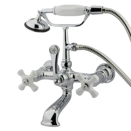 Kingston Brass Vintage Wall Mount Clawfoot Tub Filler with Hand Shower Clawfoot Tub Filler Kingston Brass 