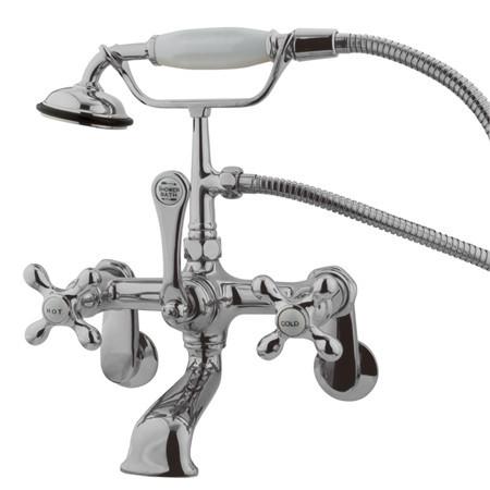 Kingston Brass Vintage Wall Mount Clawfoot Tub Filler with Hand Shower Clawfoot Tub Filler Kingston Brass 