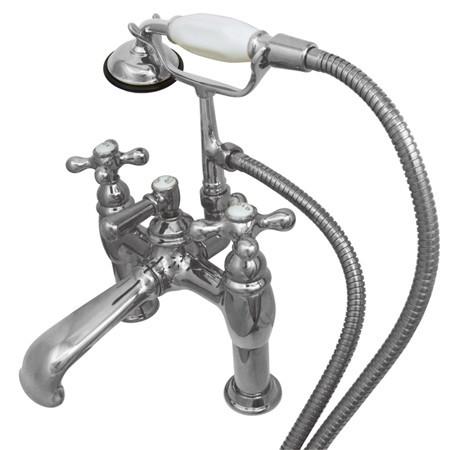 Kingston Brass Vintage Deck Mount Clawfoot Tub Filler with Hand Shower Clawfoot Tub Filler Kingston Brass 