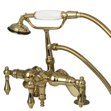 Kingston Brass Vintage Deck Mount Clawfoot Tub Filler with Hand Shower Clawfoot Tub Filler Kingston Brass 