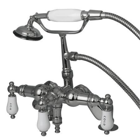 Kingston Brass Vintage Deck Mount Clawfoot Tub Filler with Hand Shower Clawfoot Tub Filler Kingston Brass 