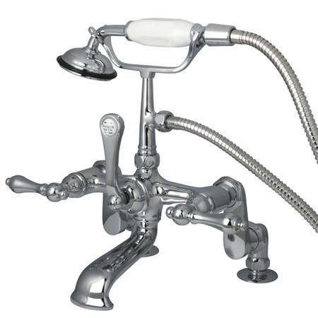 Kingston Brass Vintage Deck Mount Clawfoot Tub Filler with Hand Shower Clawfoot Tub Filler Kingston Brass 