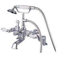 Thumbnail for Kingston Brass Vintage Deck Mount Clawfoot Tub Filler with Hand Shower Clawfoot Tub Filler Kingston Brass 