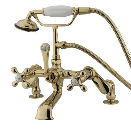 Kingston Brass Vintage Deck Mount Clawfoot Tub Filler with Hand Shower Clawfoot Tub Filler Kingston Brass 