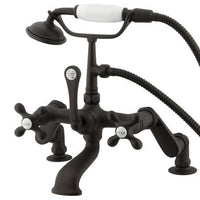 Thumbnail for Kingston Brass Vintage Deck Mount Clawfoot Tub Filler with Hand Shower Clawfoot Tub Filler Kingston Brass 