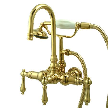 Kingston Brass Vintage Wall Mount Clawfoot Tub Filler with Hand Shower Clawfoot Tub Filler Kingston Brass 