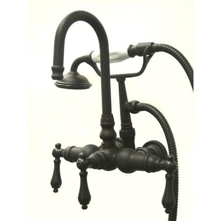 Kingston Brass Vintage Wall Mount Clawfoot Tub Filler with Hand Shower Clawfoot Tub Filler Kingston Brass 