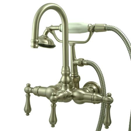 Kingston Brass Vintage Wall Mount Clawfoot Tub Filler with Hand Shower Clawfoot Tub Filler Kingston Brass 