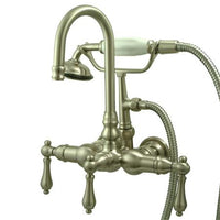 Thumbnail for Kingston Brass Vintage Wall Mount Clawfoot Tub Filler with Hand Shower Clawfoot Tub Filler Kingston Brass 