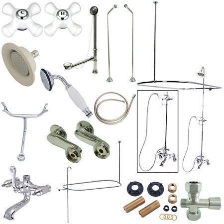 Kingston Brass Vintage Clawfoot Tub Package with 24" Supply Lines Clawfoot Tub Set Kingston Brass 