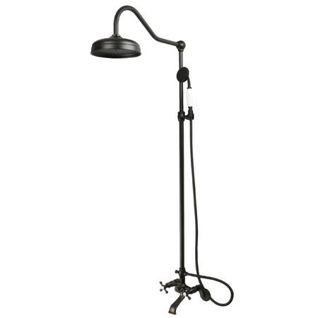 Kingston Brass Vintage Clawfoot Tub Shower Combination Clawfoot Tub Shower Combination Kingston Brass 