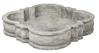 Thumbnail for Quadrifoil Pond Cast Stone Outdoor Garden Fountain Tuscan 