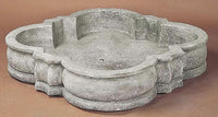 Thumbnail for Quadrifoil Pond Cast Stone Outdoor Garden Fountain Tuscan 