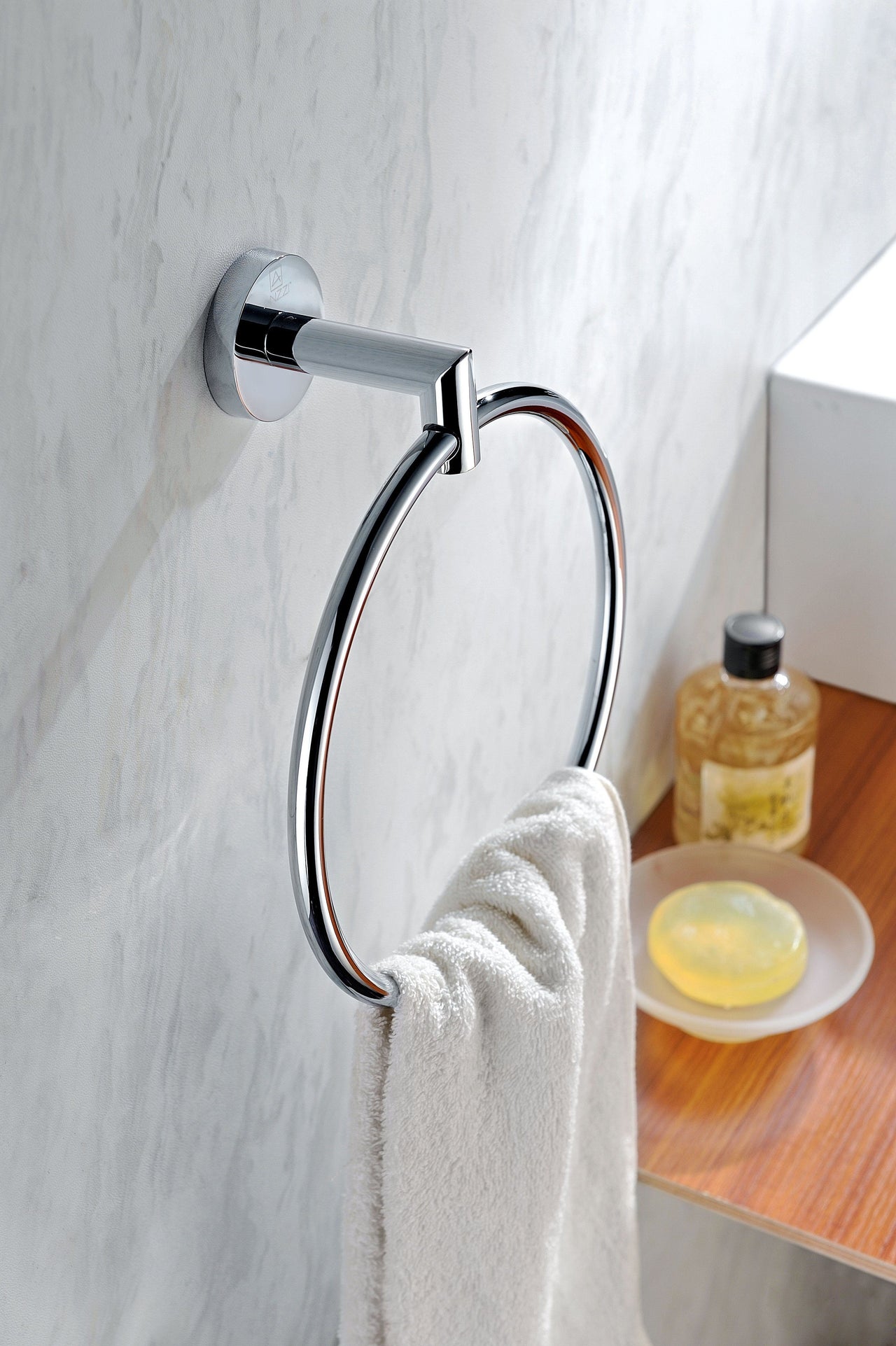 ANZZI Caster 2 Series Towel Ring in Polished Chrome Towel Ring ANZZI 