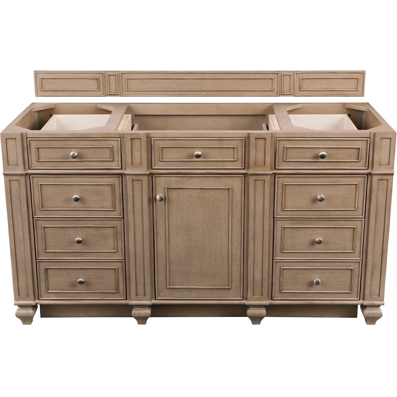 James Martin Bristol 60" Single Vanity Vanity James Martin Whitewashed Walnut Cabinet Only 