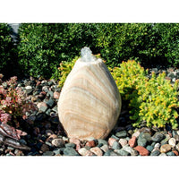 Thumbnail for Real Stone Fountains ABART6218 18″ Yellow Onyx - Almond Fountain Kit Fountain Blue Thumb 