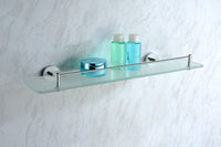 Thumbnail for ANZZI Caster Series Glass Shelf in Polished Chrome Glass Shelf ANZZI 