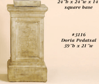 Thumbnail for Doria Pedatsal Cast Stone Outdoor Garden Planter Planter Tuscan 