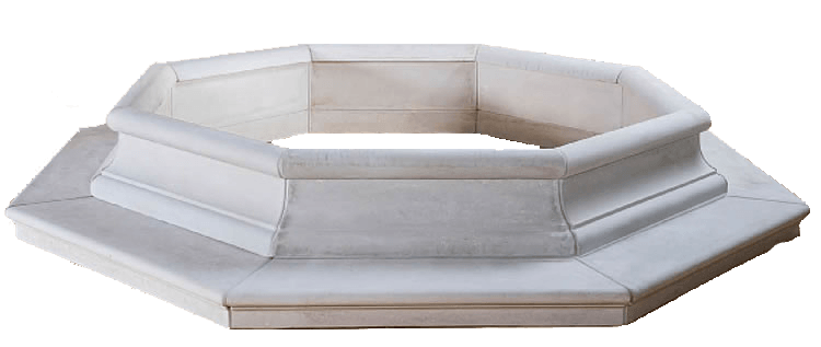 Viginti Outdoor Cast Stone Garden Coping With Step Fountain Tuscan 