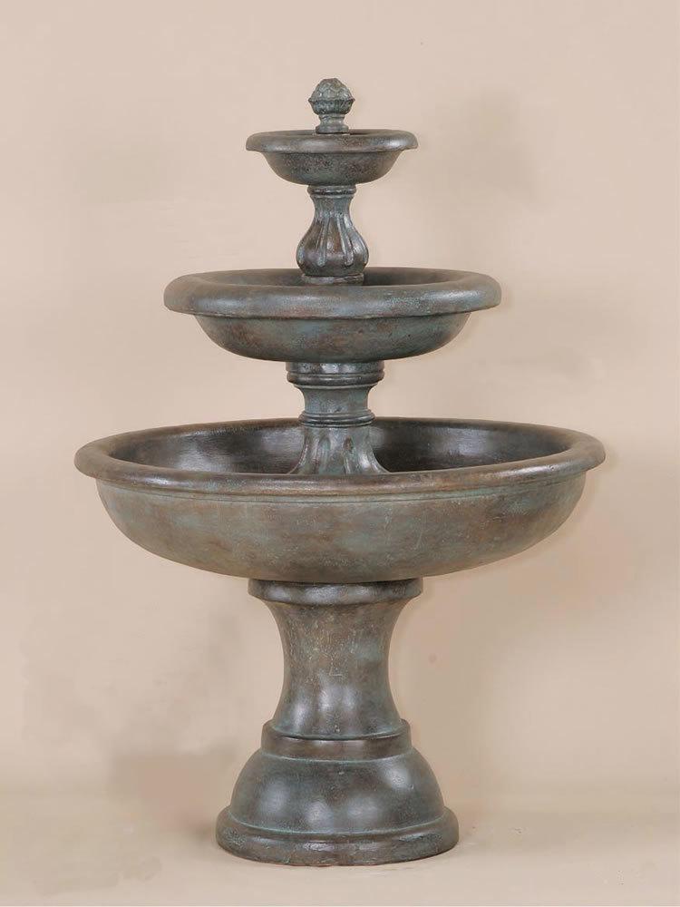 Mantova Three Tier Cast Stone Outdoor Garden Fountain Fountain Tuscan 