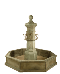 Thumbnail for Octavia Column Pond Outdoor Cast Stone Garden Fountain Spouts Fountain Tuscan 