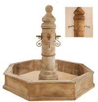 Thumbnail for Ventoux Column Only Plumbed For Pond For Rustic Spouts Fountain Tuscan 
