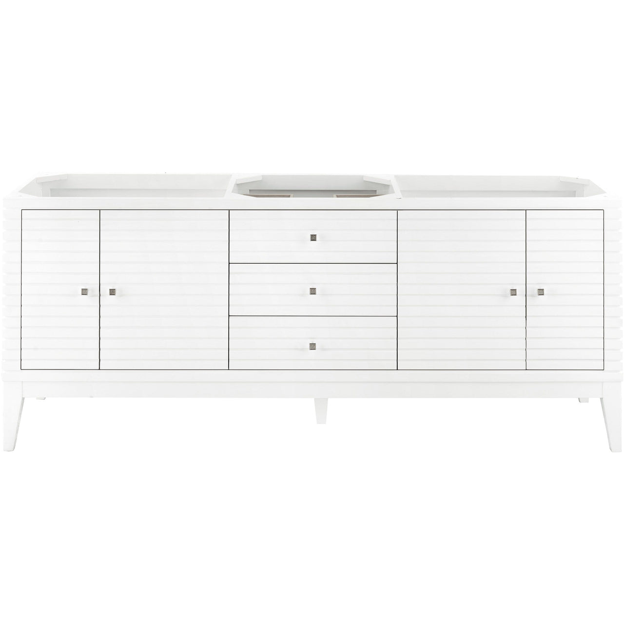 James Martin Linear 72" Double Vanity Vanity James Martin Glossy White Cabinet Only 