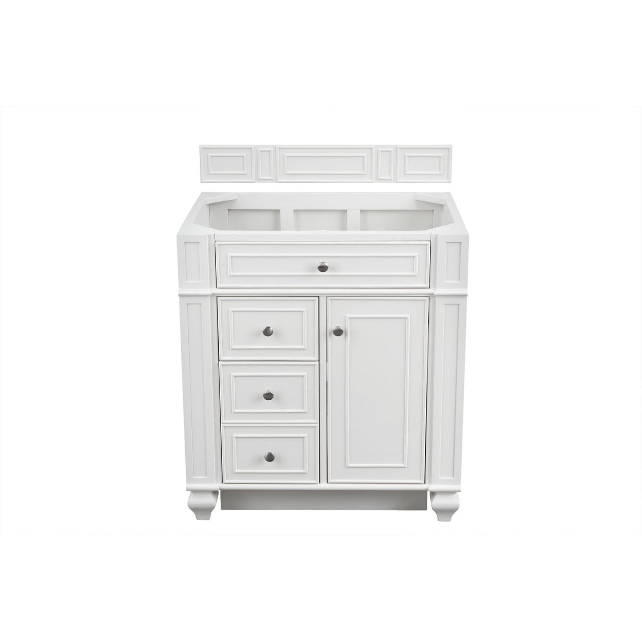 James Martin Bristol 30" Single Vanity Vanity James Martin Bright White Cabinet Only 