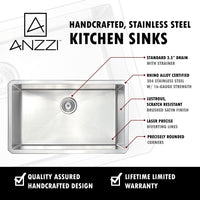 Thumbnail for ANZZI VANGUARD Series KAZ3018-130 Kitchen Sink Kitchen Sink ANZZI 