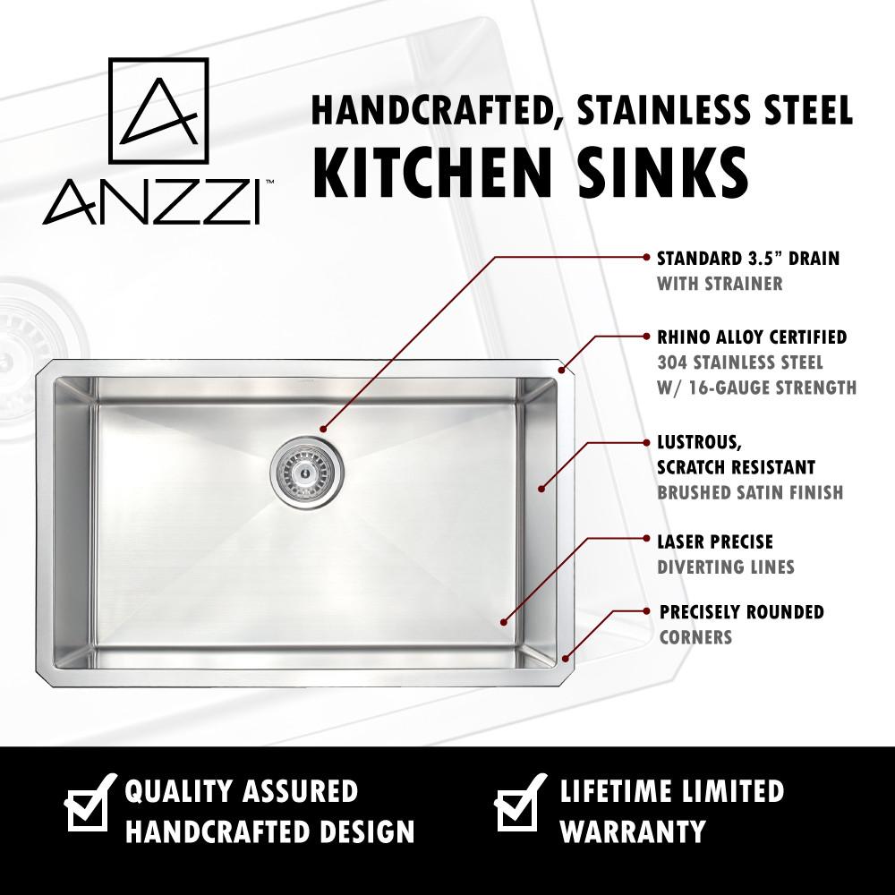 ANZZI VANGUARD Series KAZ3219-034B Kitchen Sink Kitchen Sink ANZZI 