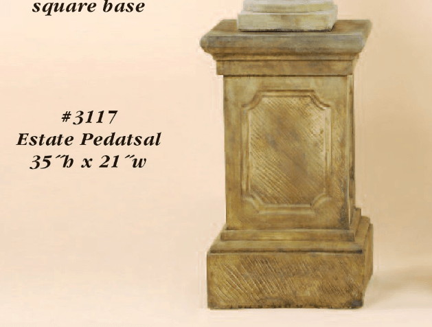 Estate Pedatsal Cast Stone Outdoor Garden Planter Planter Tuscan 
