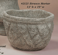 Thumbnail for Etrusco Mortar Cast Stone Outdoor Garden Planter Planter Tuscan 