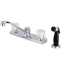 Thumbnail for Kingston Brass FB122 8-inch Centerset Kitchen Faucet, Polished Chrome Kitchen Faucet Kingston Brass 