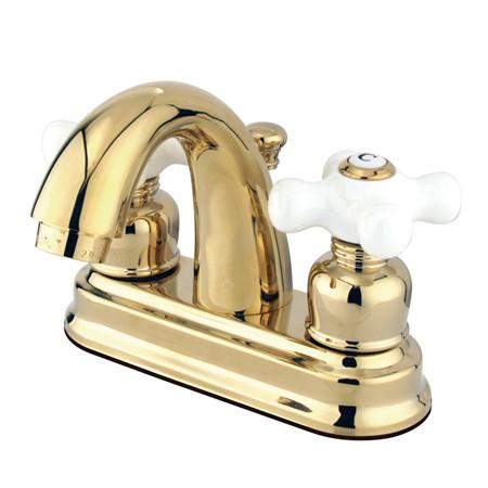 Kingston Brass Restoration 4-inch centerset Lavatory Faucet, Polished Brass Bathroom Faucet Kingston Brass 