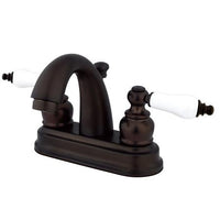 Thumbnail for Kingston Brass FB5615PL Restoration 4-inch centerset Lavatory Faucet, Oil Rubbed Bronze Bathroom Faucet Kingston Brass 