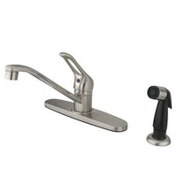 Thumbnail for Kingston Brass FB562SN 8-inch Centerset Kitchen Faucet, Satin Nickel Kitchen Faucet Kingston Brass 