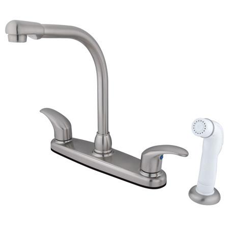 Kingston Brass FB718LL 8-inch Centerset Kitchen Faucet, Satin Nickel Kitchen Faucet Kingston Brass 
