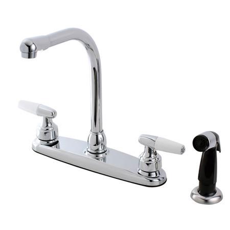 Kingston Brass FB751 8-inch Centerset Kitchen Faucet, Polished Chrome Kitchen Faucet Kingston Brass 