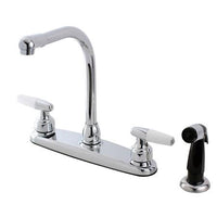 Thumbnail for Kingston Brass FB751 8-inch Centerset Kitchen Faucet, Polished Chrome Kitchen Faucet Kingston Brass 