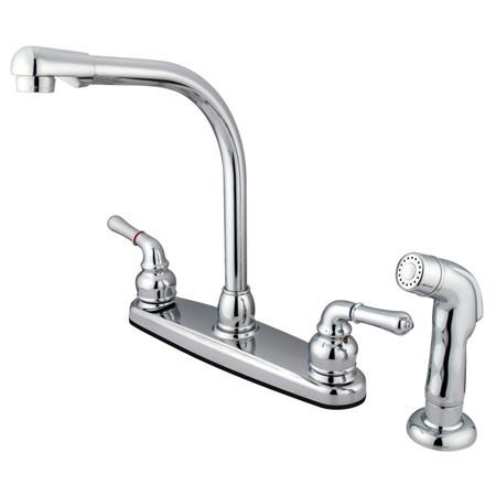 Kingston Brass FB751SP 8-inch Centerset Kitchen Faucet, Polished Chrome Kitchen Faucet Kingston Brass 