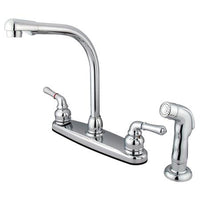 Thumbnail for Kingston Brass FB751SP 8-inch Centerset Kitchen Faucet, Polished Chrome Kitchen Faucet Kingston Brass 